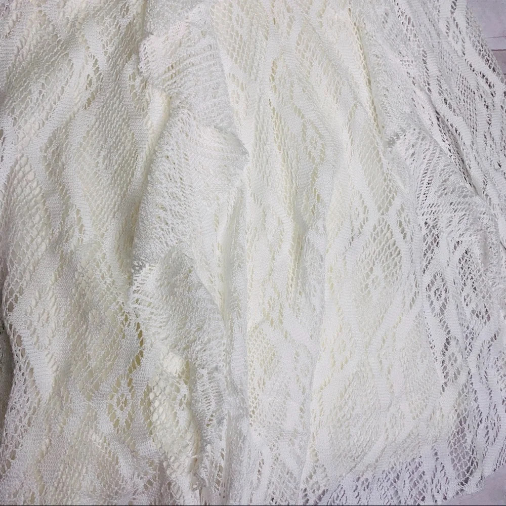 Free People Ivory Mock Neck Lace‎ Dress